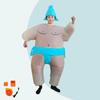 Halloween Inflatable Funny Fat Man Sumo Costume for Parties & Performances