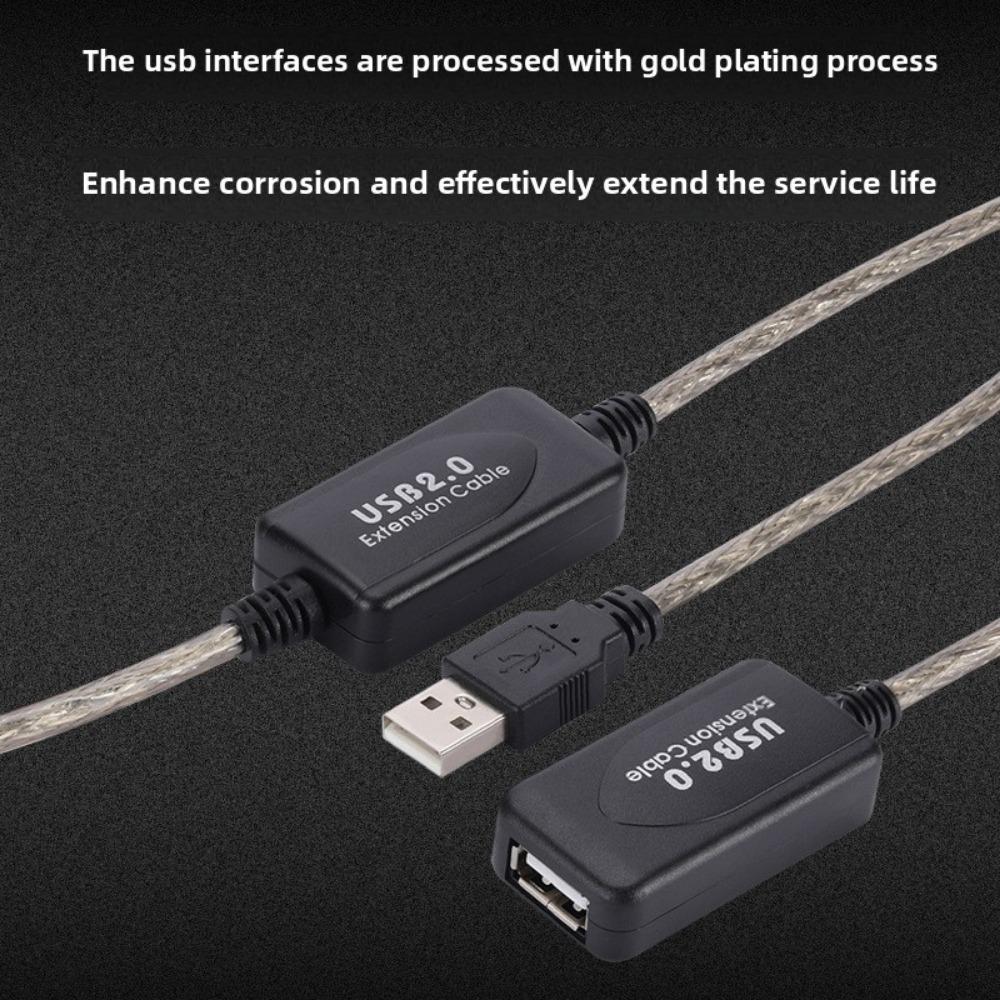 USB 2.0 Extension Cable 5m 10m 15m Male To Female Data Cable for Wireless Network Card Signal Booster