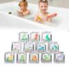 Water Activated Light Up Ice Block LED Glowing Block Block with Cartoon Pattern For Toddler Bath Time Entertainment Toy