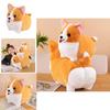 Adorable Corgi Dog Plush Toy Cute Car Accessory Hug Pillow Gift For Kids And Friends