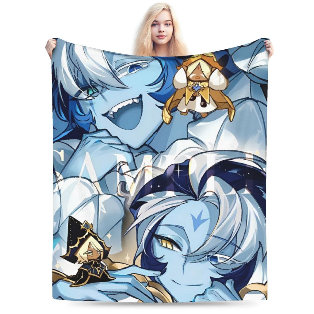 Comfortable Cookie Run Kingdom  Blanket Merch Bedding Decorative Video Games Throws And Blankets Warm Flannel for Office