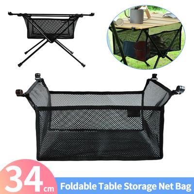 Faltbare Netztasche Picknick Untertisch Aufbewahrungstasche Schreibtischbox Stativ Netzkorb Organizer Tischstativständer für Picknick BBQ Küche