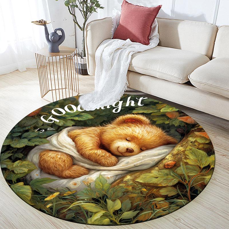 Cartoon pattern round rug,Carpet Rug for Living Room Bedroom Playroom ,Non-slip Floor Mat,Holiday Gifts and Birthday Gifts.
