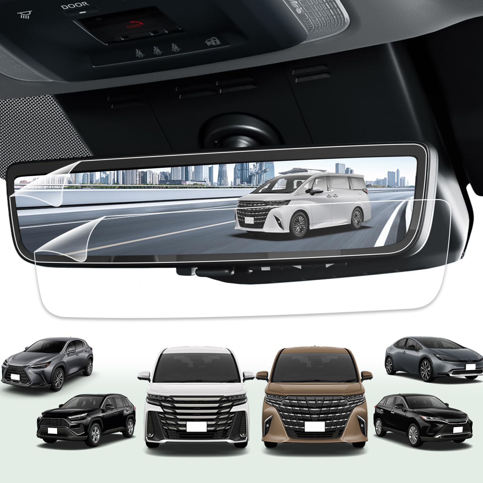 

Пленка для цифрового салонного зеркала LANTU со сверхнизким отражением для Toyota 2 шт. для Land Cruiser Harrier 80 Lexus Прозрачная защитная пленка для Crown Sport