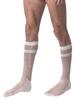 White Cala Fishnet Socks - Barcode Berlin - Transparent Mesh