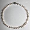 Used Aurora Interference colorLarge Beads Akoya Pearls 8.0-8.5mm Necklace Silver Engraved Pearl Necklace Pearl