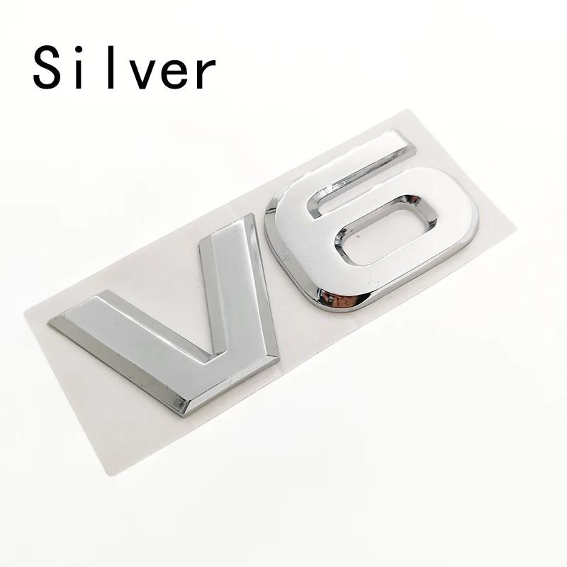 1Pc 3D V6 Car Logo Sticker Emblem Auto Badge Decal For Fiesta Mustang Ranger Styling