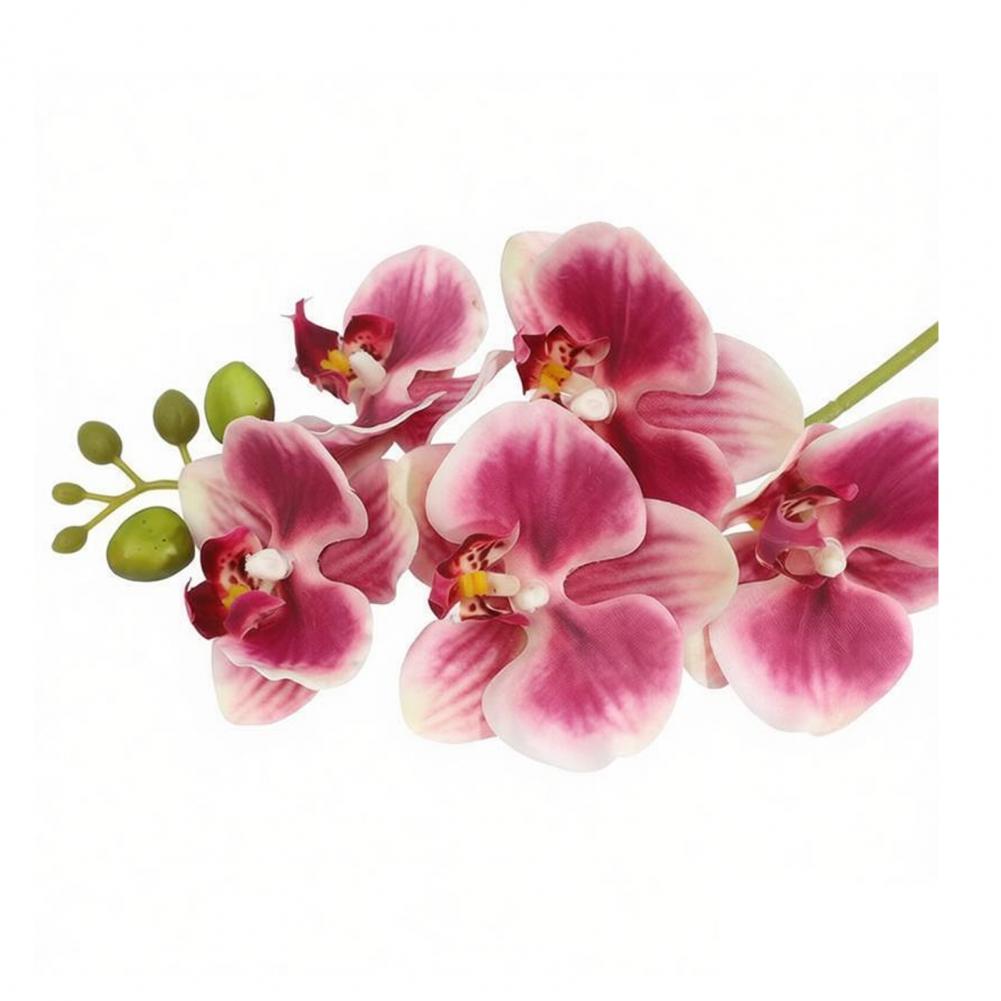 42cm Orchidee Finte Real Touch Fiori Finta Seta Artificiale Fiore di Phalaenopsis Con 5 Fiori Fioriti Per Casa Interno Decorazione Tavolo