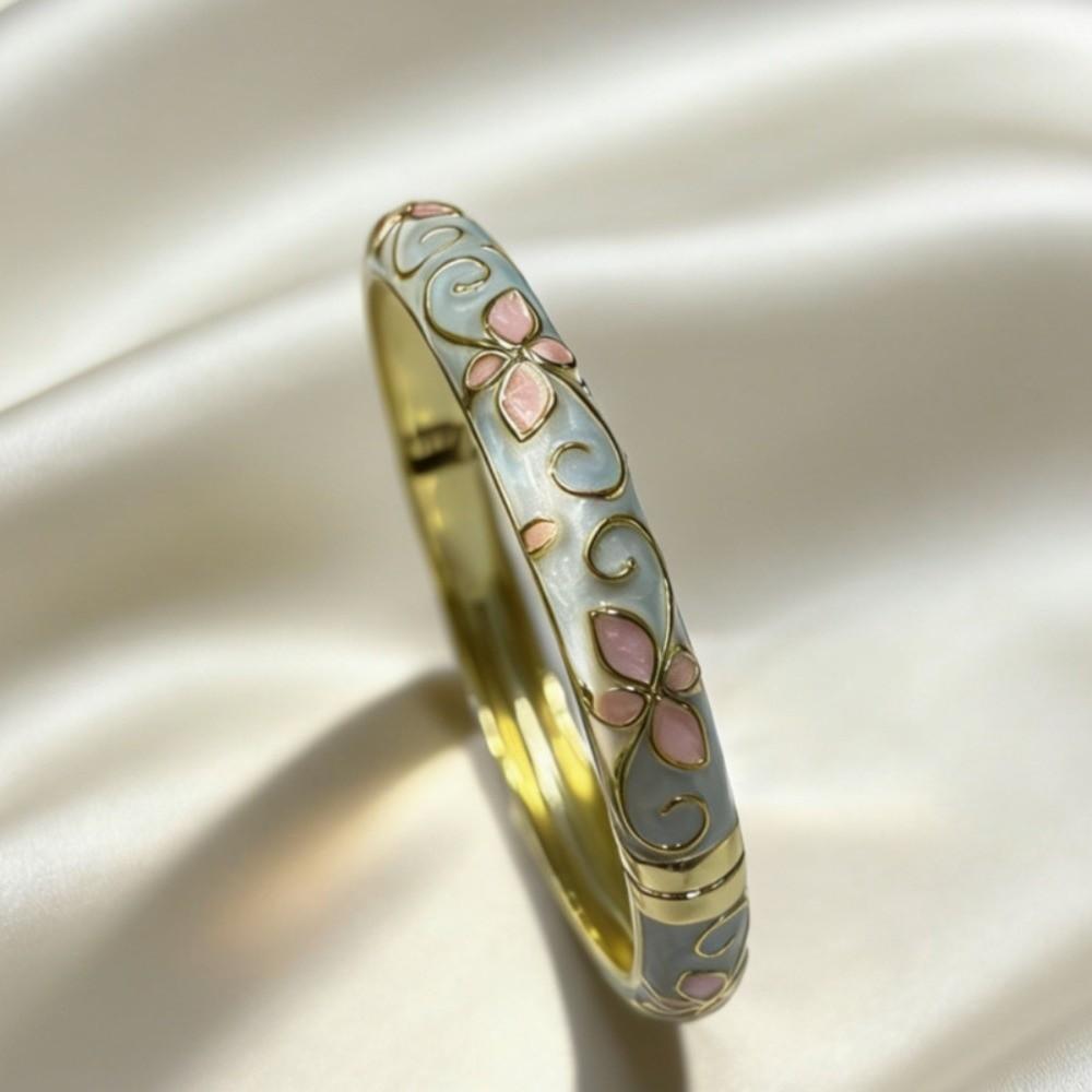Traditional Floral Filigree Flower Bangle Double Bangle Women s Hand Bracelet Jewelry Gifts Style 4