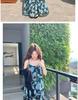 French Blue Floral Strappy Maxi Dress - Summer 2026 Women's Unique Design