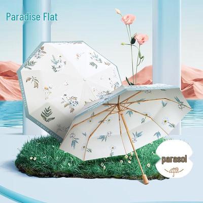 Paradise Black Glue UV Protection Tri-Fold Umbrella