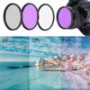 3 Pcs 67mm UV CPL FLD Camera Filters Kit for Canon  Nikon DSLR Cameras