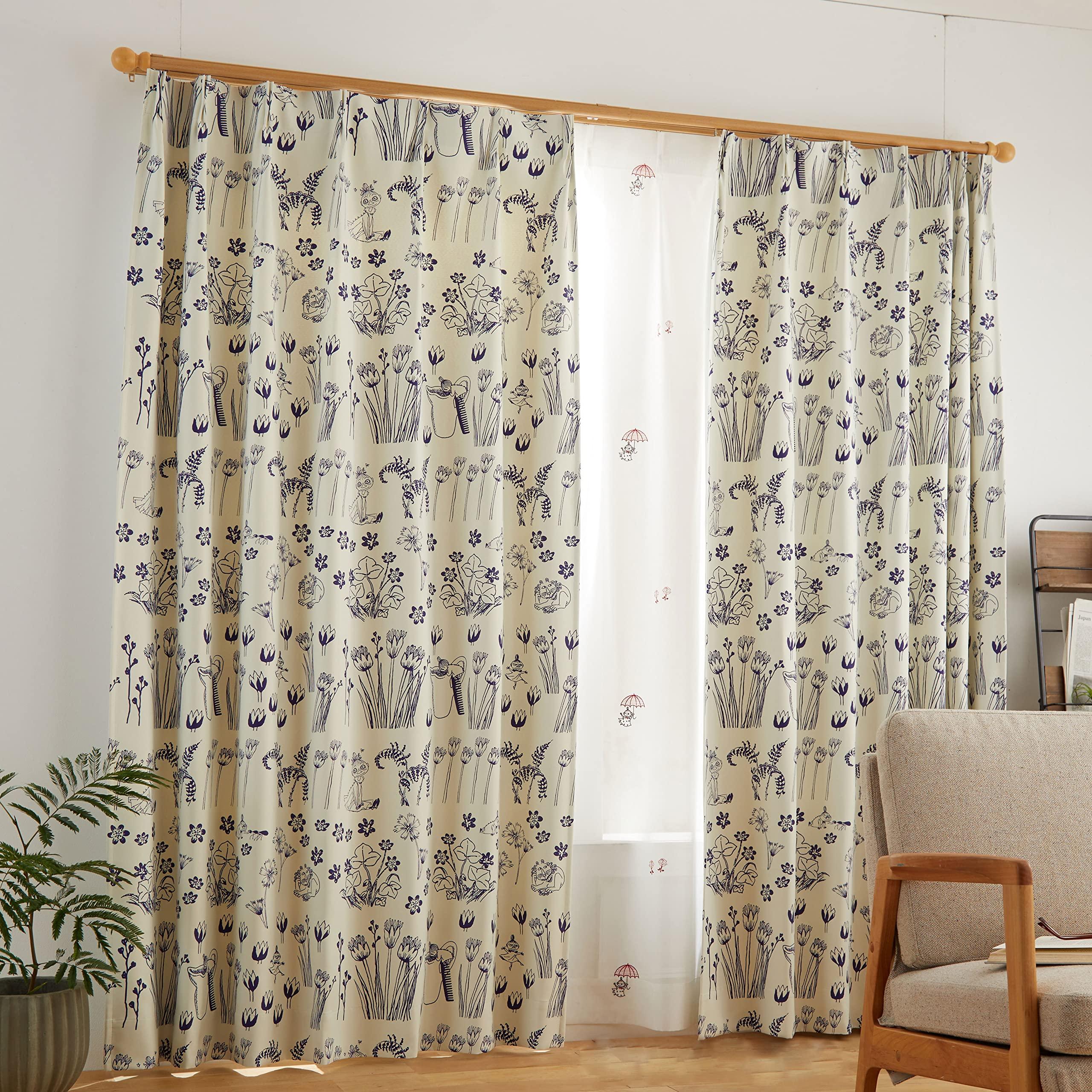 

Штора Suminoe Ivory 100 x 200 см Moomin Hide and Seek A1007 1 шт. слоновая кость