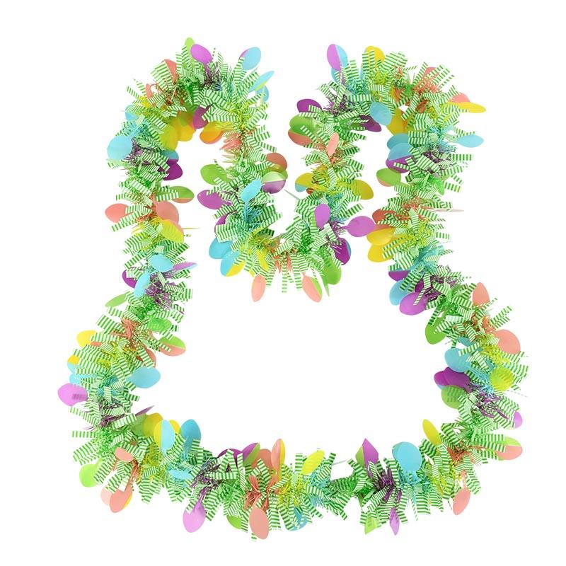 2M Easter Hanging Garlands Tinsel Stripe Ornament DIY Wreath Crafts 2025 Easter Birthday Kids Gift Spring Home Party Decoration
