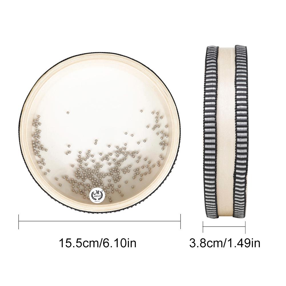 Billow Drum Ocean Sound Effect Sea Wave Drum with Steel Balls Ocean Sea Drum Transparent for Children Boys Girls