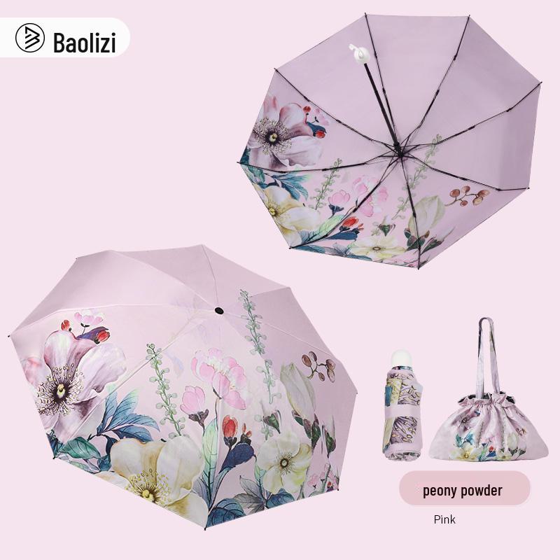 Baolizi Dual-Layer UV Protection Sun & Rain Umbrella for Women