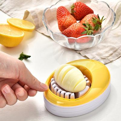 3-In-1 Stainless Steel Egg Slicer Multifunction Strawberry Banana Mushroom Fruit Vegetable Hard Boiled Eggs Cutting Tool Kitchen Gadgets