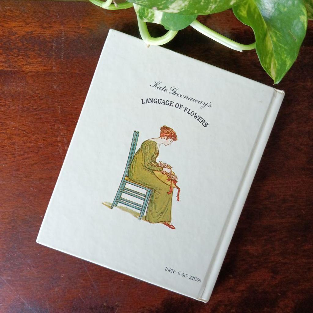 [USED] Old Western Books, 1884, Flower Language: Delicate Lines and Beautiful Colors, Kate Greenaway Art Collection