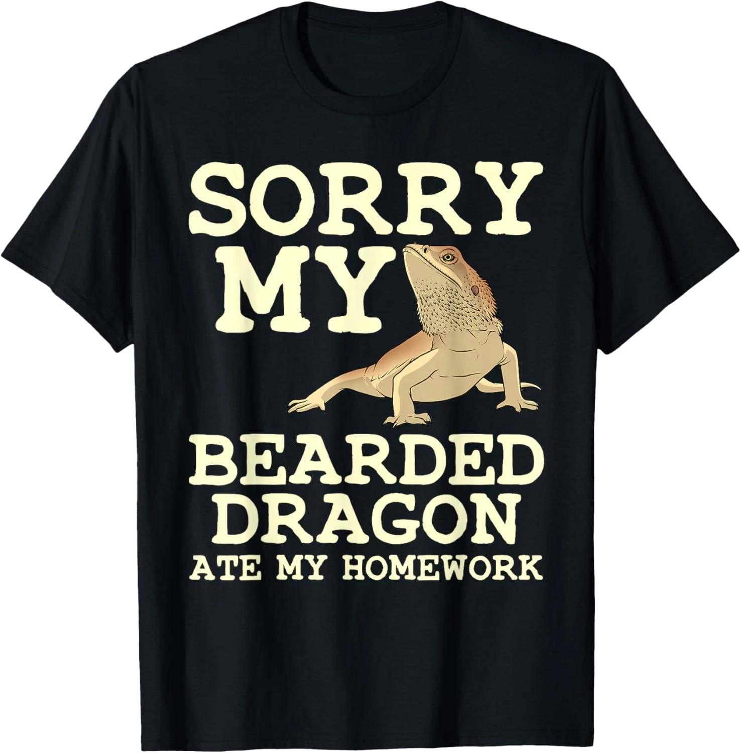 Funny Bearded Dragon Art for Boys Girls Beardie Lover Gift Unisex T-Shirt 2XL