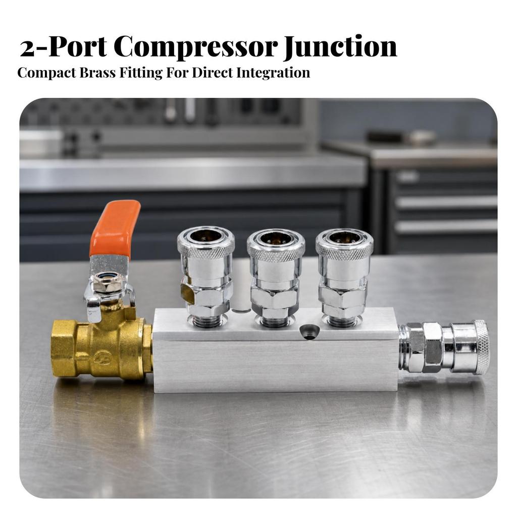 Pneumatic Manifold with Ball Valve Industrial-Grade for Technicians, Mechanics