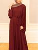 Loriya LR363 Plus Size Solid Color Long Robe Dress for Middle East & Turkey