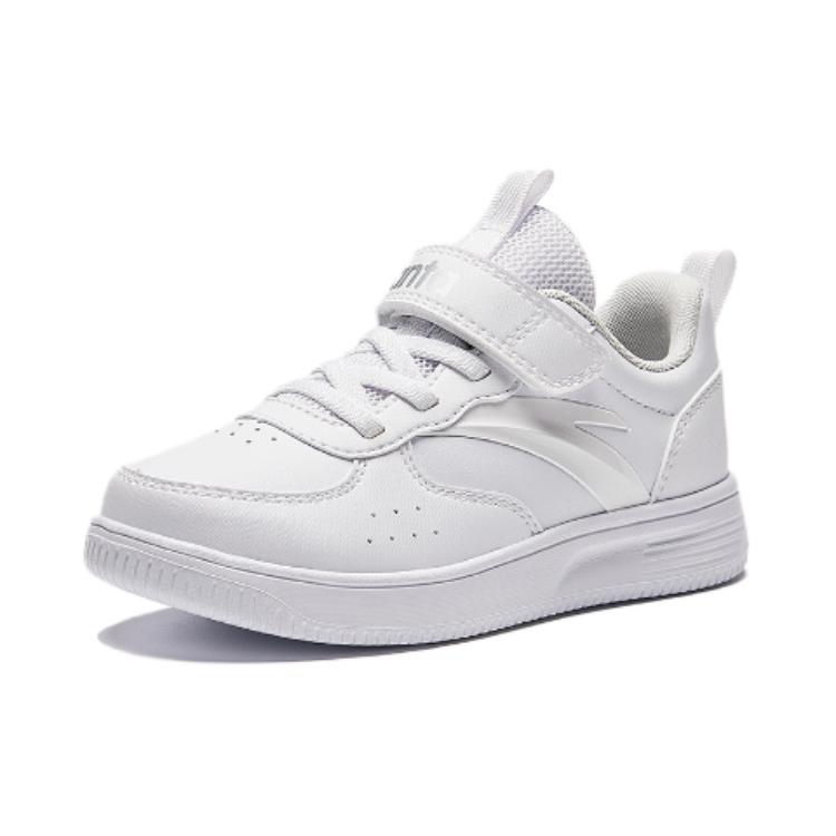Anta Comfortable Non-Slip Shock Absorbing Wear-Resistant Low-Top Kids Skate Shoes Kids Sneakers White 332429935S-1