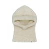 VARZAR Monogram Label Soft Knit Balaclava Cream