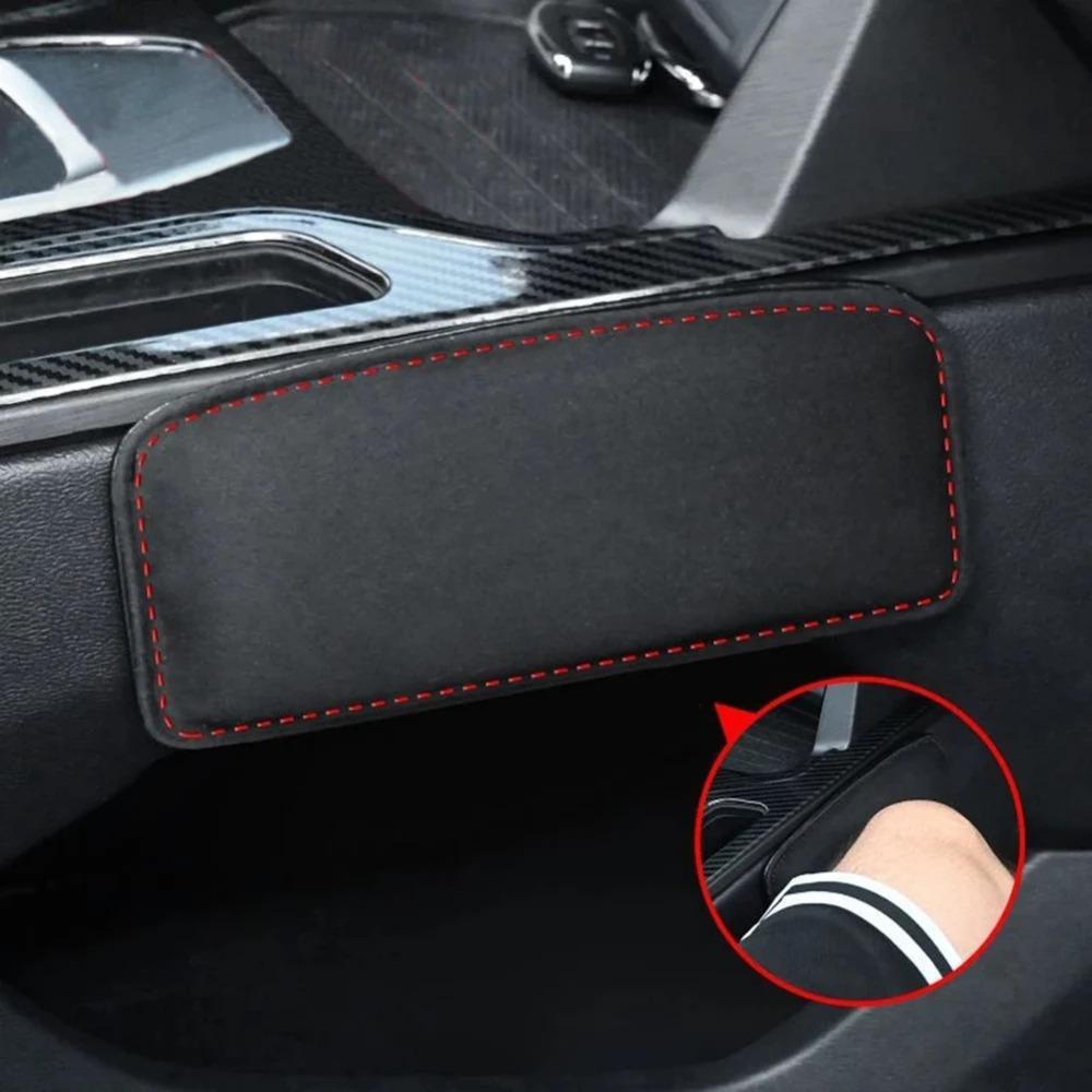 Knieschoner aus Wildleder fürs Auto, Innen-Kniepolster, bequeme, elastische Oberschenkelstütze aus Memory-Schaum, Innenausstattung