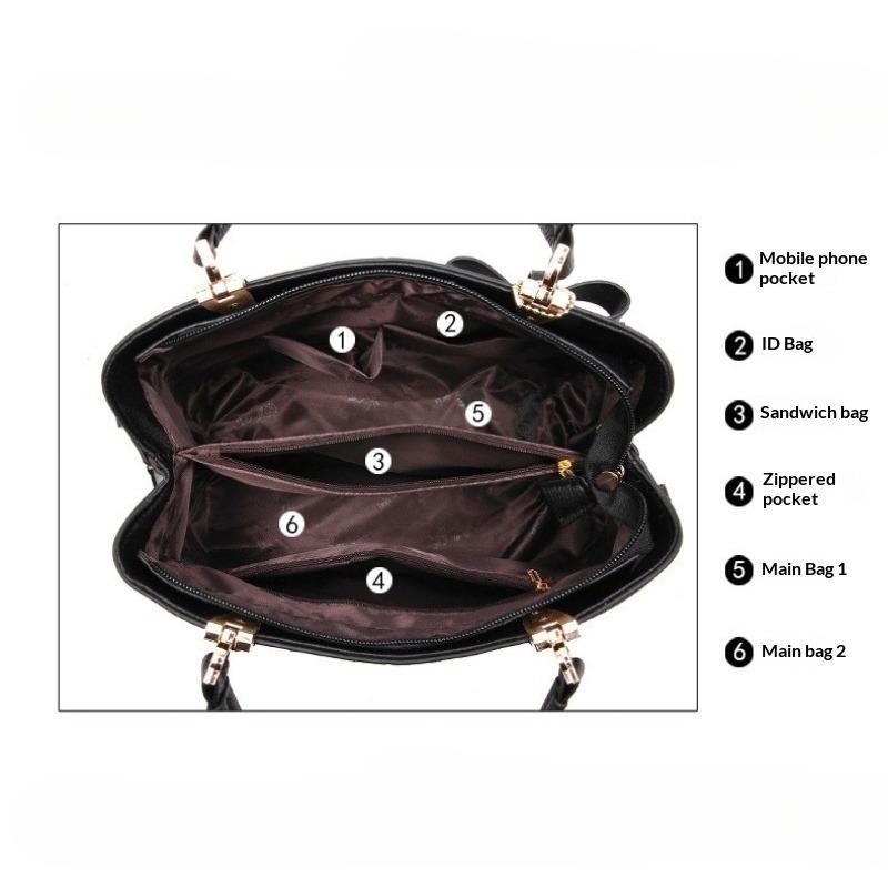 PU Women's Crossbody Bag, Export Style, Middle-aged Women's Handbag, Fashionable Embroidered Shoulder Bag