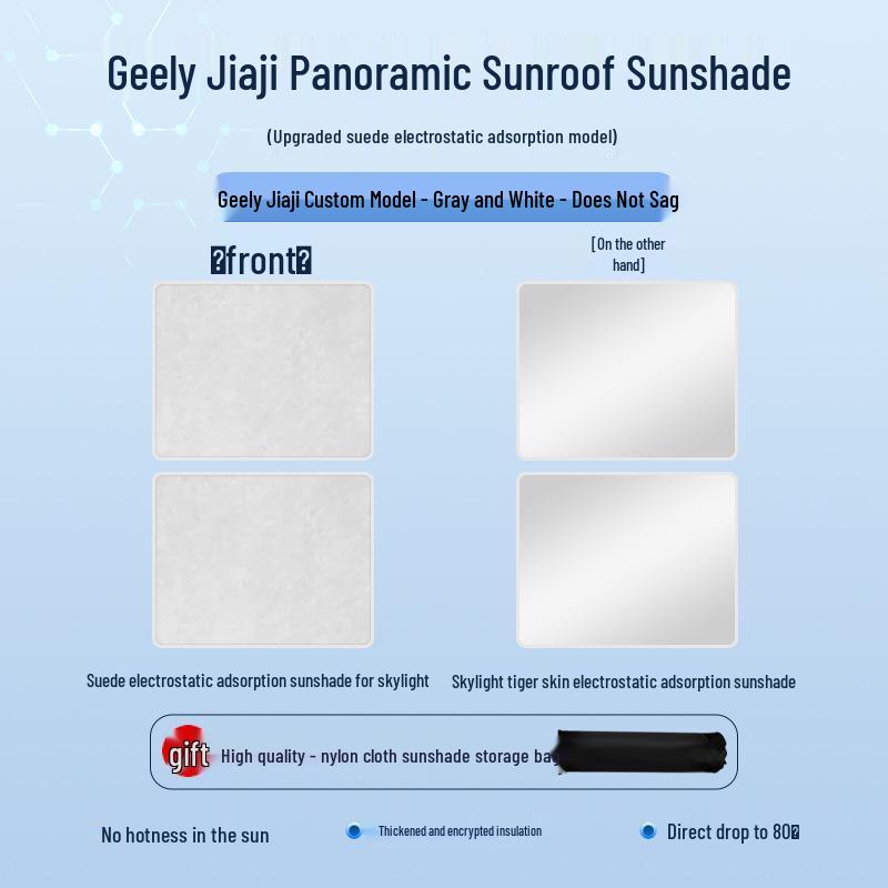 Geely 19 Jiaji Sunroof Shade: Opaque Sunshade for Heat Insulation & Privacy