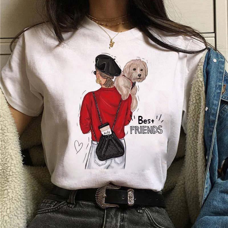 

City Girl Large Size Womens Casual White Base Shirt Short Sleeve Tshirt Polyester Fabric Womens Top Fashion Clothing 4XL