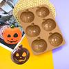 6 Cavity Halloween Pumpkin Silicone Mold DIY Cake Baking Mold for Making Chocolate Fondant Cupcakes Molds Nonstick