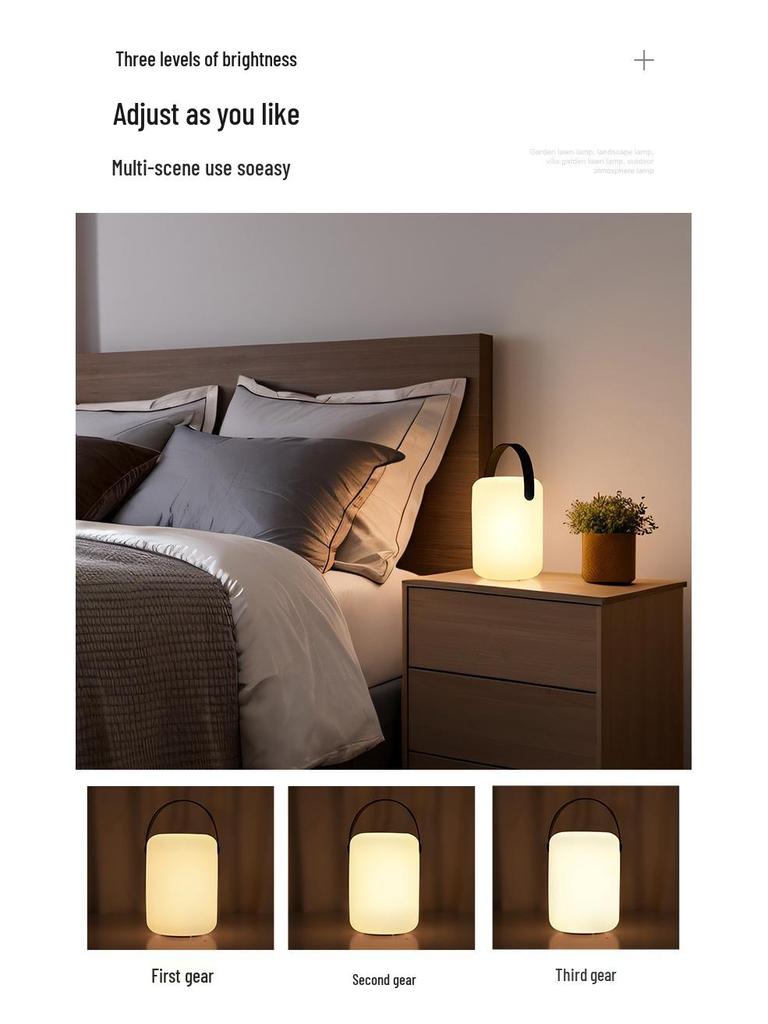 Colorful USB Rechargeable Bedside Lamp with Timer & Magnetic Base