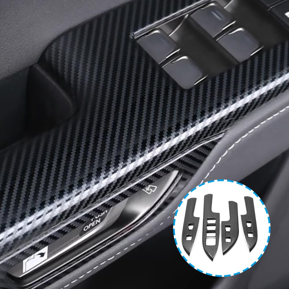 Car Accessories Inner Window Lift Door Lock Switch Control Panel Cover Trim Compatible with Lexus NX 250 350 350h 450h+ 2025 2024 2023 2022 (Carbon