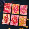 6 Pcs Cute 2025 Red Envelope Bag Cartooon New Year Red Packet Creative Lucky Red Pocket  Weeding