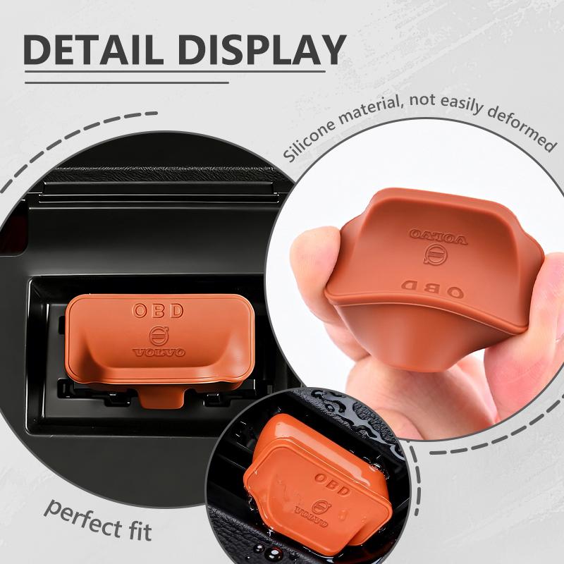 Car Accessories OBD Port Connector Protective Dustproof Cover Cap For Volvo Xc60 Xc90 V40 V60 S60 V50 V90 S80 C40 XC40 V70 XC70 ari632