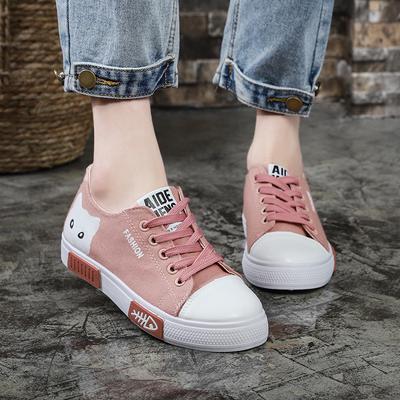 Plócienne Białe Buty Modne Trampki Buty Damskie Młode Panie Buty Codzienne Damskie Trampki Wygodne Buty z Okrągłym Noskiem