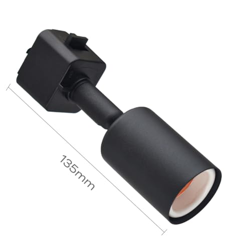 HaruDesign Lighting Rail Socket Fixture (Matte Black) for E26 Bulb Bases, Compatible with Heavy Lights, Set of 2