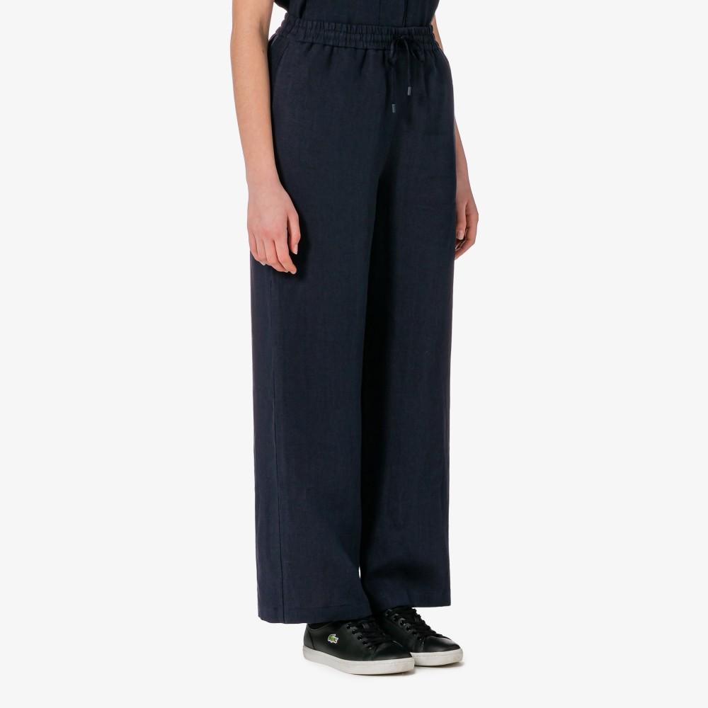 [lacoste] Women's Linen Elastic Waist Wide Pants HF611E-56GHDE