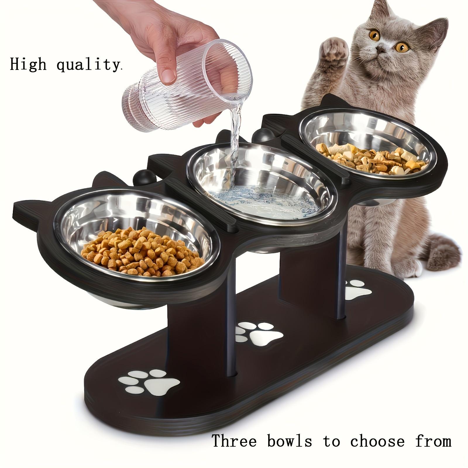 

Adjustable Cat Food Bowl,15 Degree Tilted Food Bowl for Cats,Puppies and Small Pets,Dog Food and Water Bowl,Easy to Clean чёрный