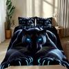 3-piece Black Panther Print Duvet Cover/Bedding Set - Soft Polyester, (1 Duvet Cover + 2 Pillowcases), Bedroom Decoration