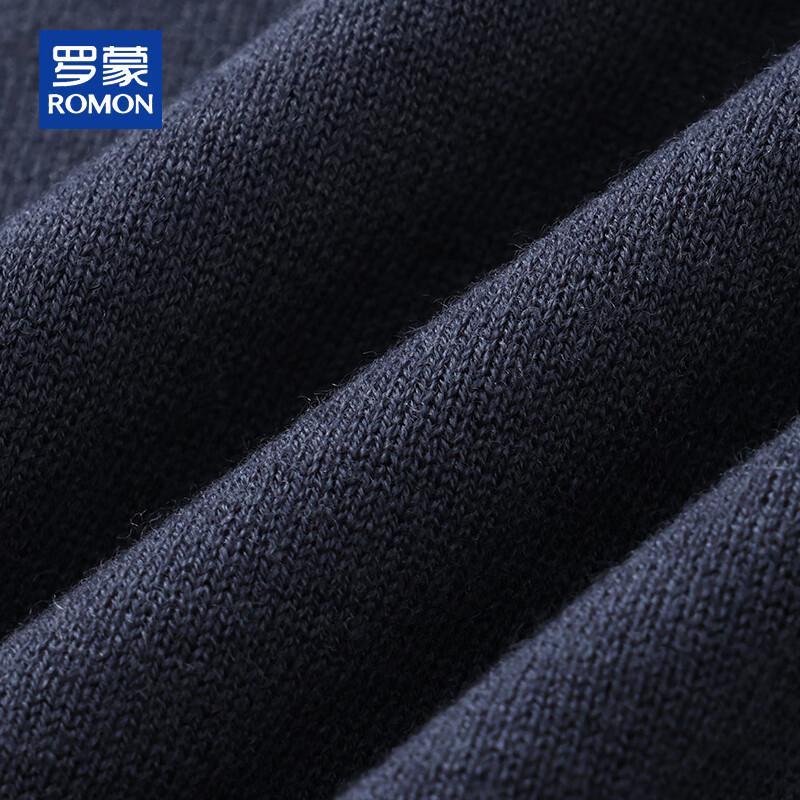 ROMON Men's 100% Pure Wool Round Neck Sweater