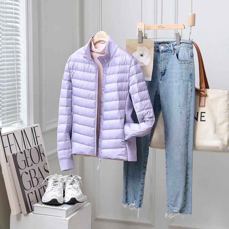 Pearlescent Women's Lightweight 90% Goose Down Jacket: Versatile Light Luxury for Layering or Outerwear