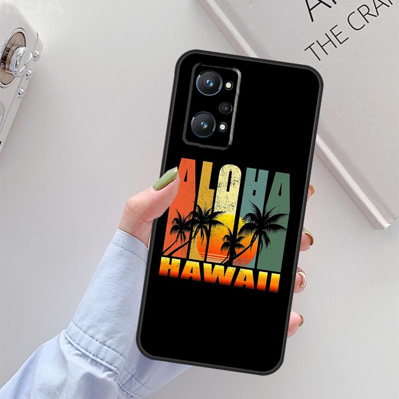 Aloha Beach Life Hawaii For Realme 11 10 12 13 14 Pro Plus GT 5 6 6T GT7 Pro C67 C61 C53 C51 C21Y C25S C55 C75 Case