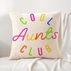 Cool Aunts Club Cushion Cover Linen Organic Fabric DoubleSided Printing Sofa Breathable Home Decor Gift Pillow Case