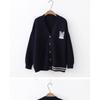 Womens Oversized Knit Cardigan 2026 Loose V-Neck Sweater With Cat Embroidery Soft Warm Long Sleeve Outerwear