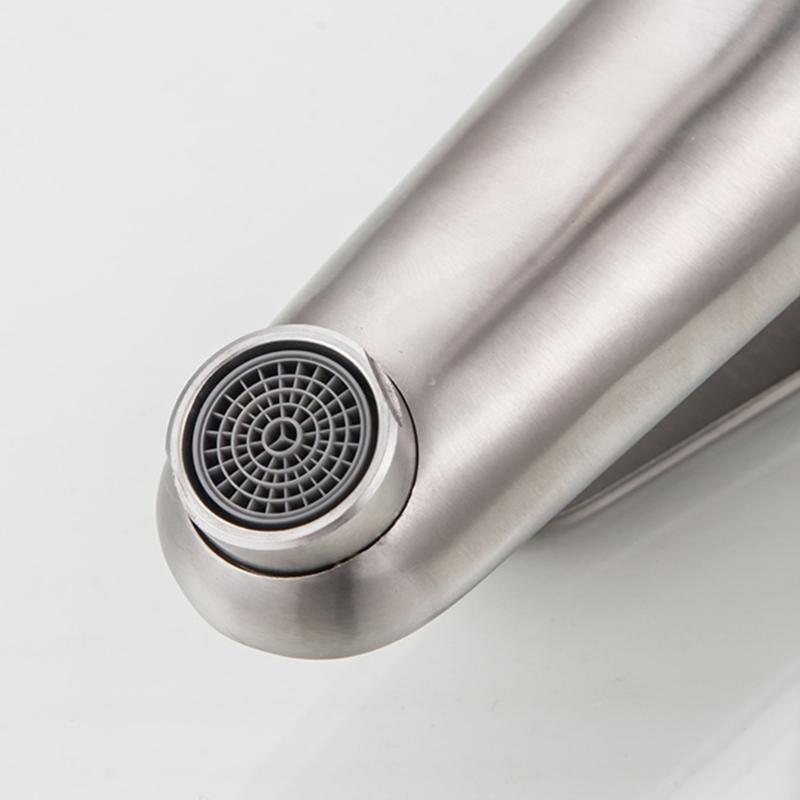 Stainless Steels Cold Water Tap Faucet Single Lever Bathroom Tap with 60cm Hose Kitchen Sink Water Tap Easy to Install