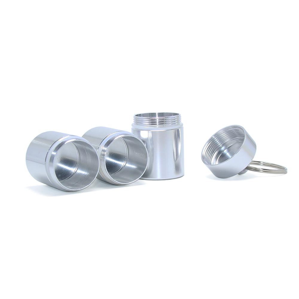 4 Compartments 1 Day Precision Aluminum Pill Case Holder Medicine Box Capsule Container Key Chain Travel Pill Organizer Keyring