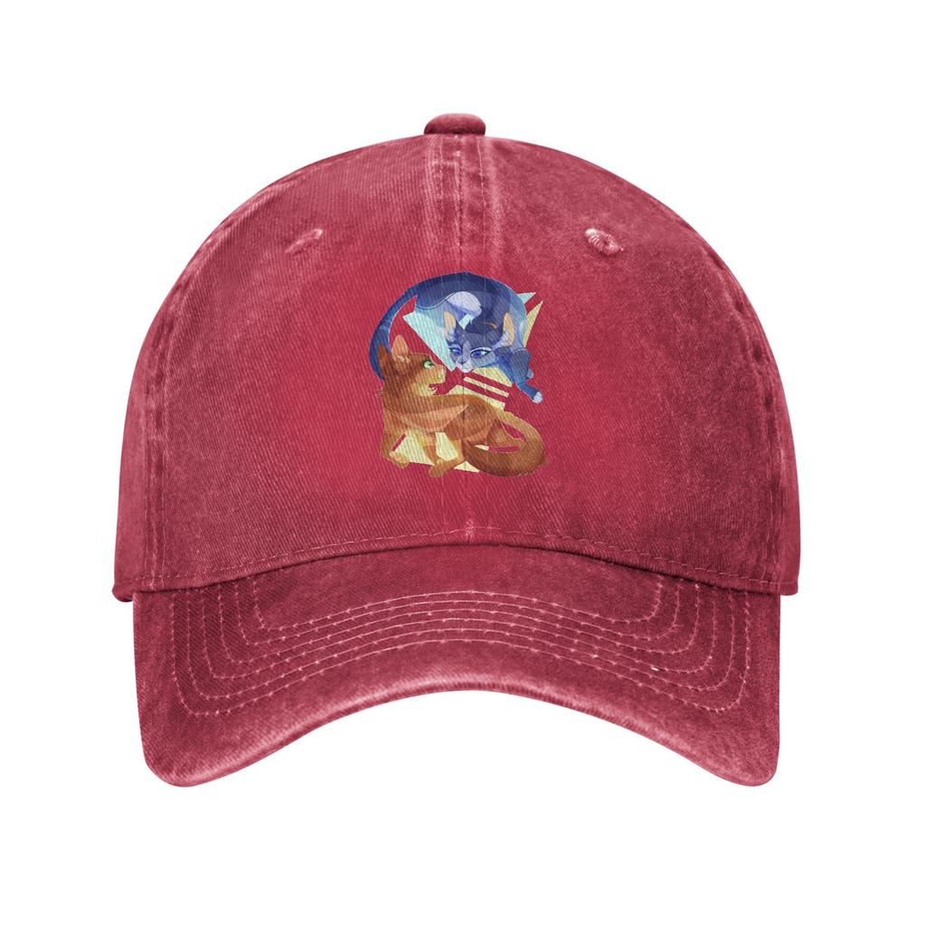 Warrior Cats Fireheart Bluestar Washed Denim Cap Casual Baseball Caps Adjustable Hat Summer Unisex Baseball Hats