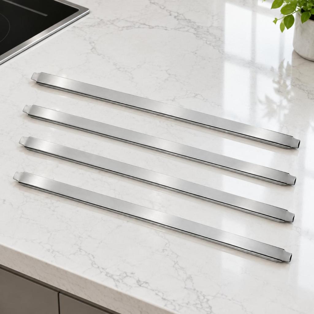 4 Pieces Steam Table Adapter Rod Easy to Clean Stainless Steel Pan Divider Bar